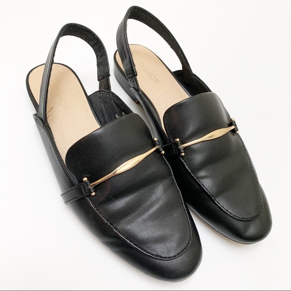 TOPSHOP Lemonade Slingback black Loafers Flats - Picture 2 of 4